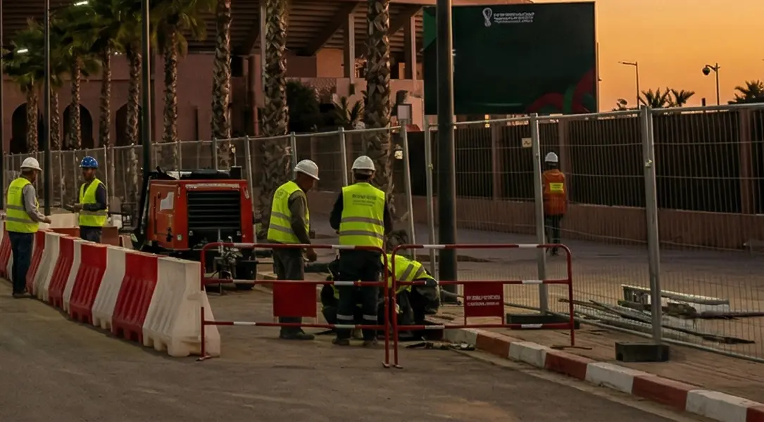 STEP TRAVAUX illumine les voies d'accès du Grand Stade de Marrakech