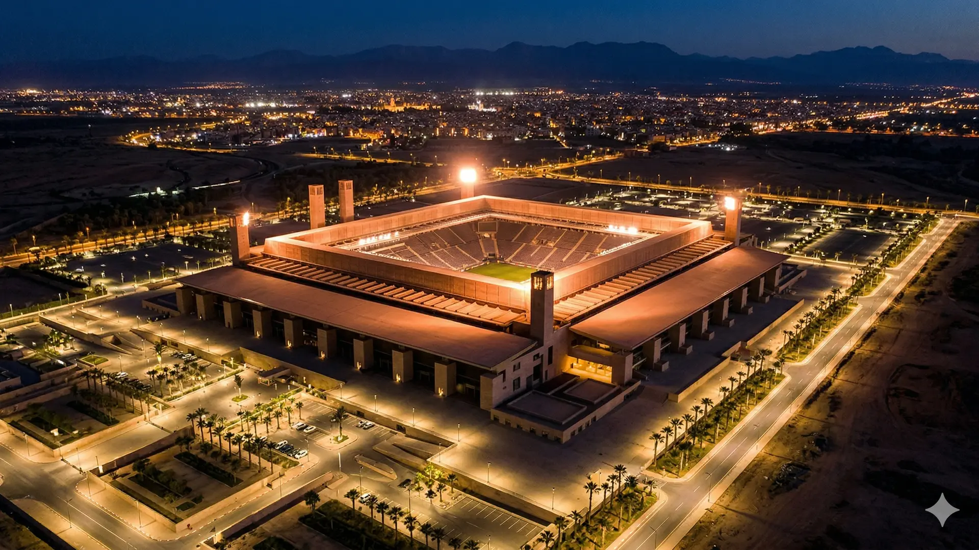 Éclairage du Grand Stade de Marrakech